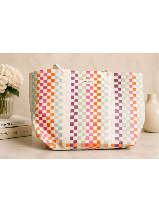 kate spade Handbags - Kate Spade Large Tote Bag White Multi-color